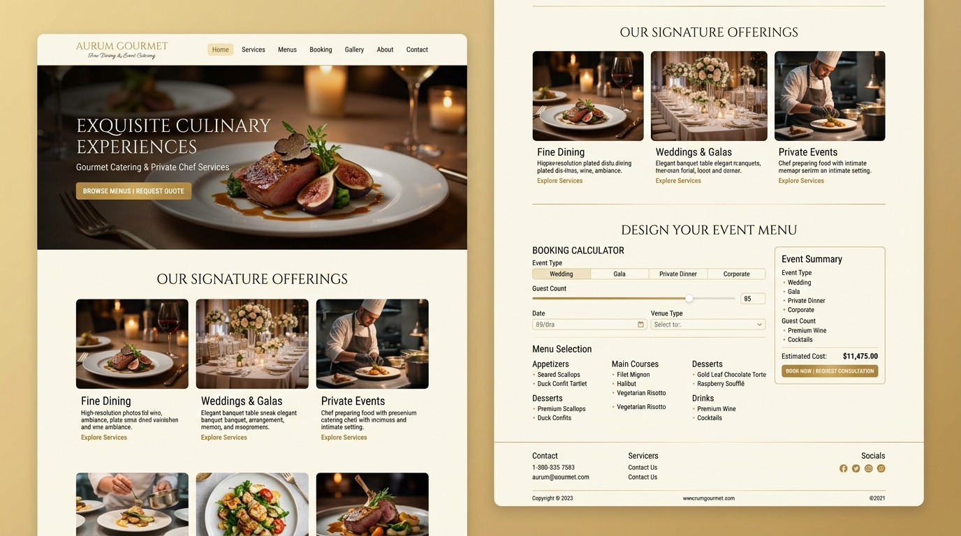 Catering Service Website Example