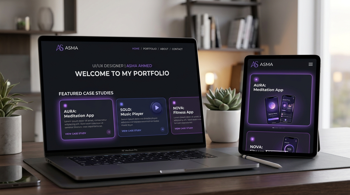 Asma Portfolio Live UI/UX Website Preview